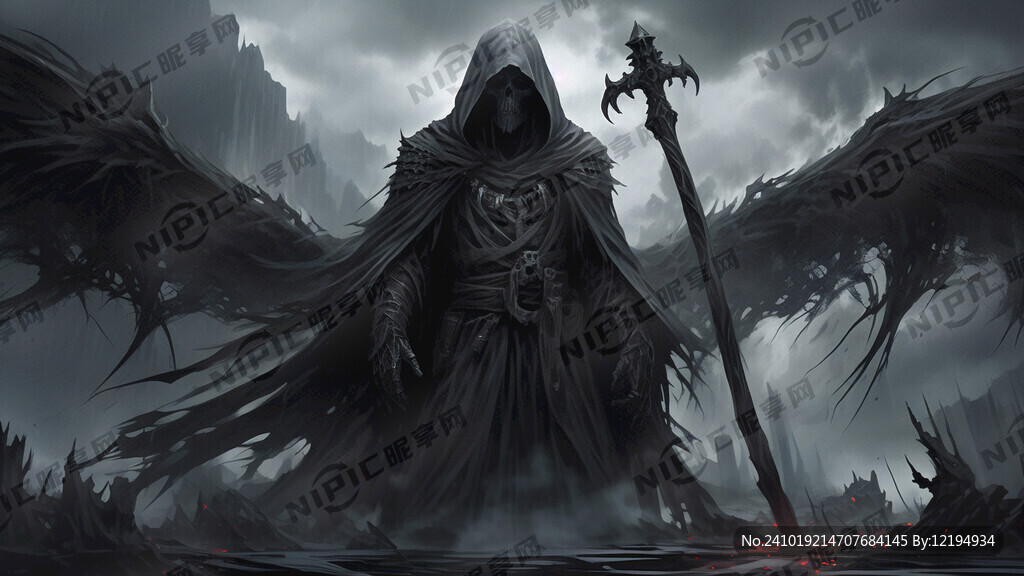 虚幻的暗黑死神  黑灰色调