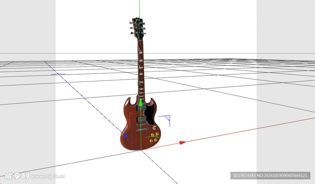 C4D模型 吉他