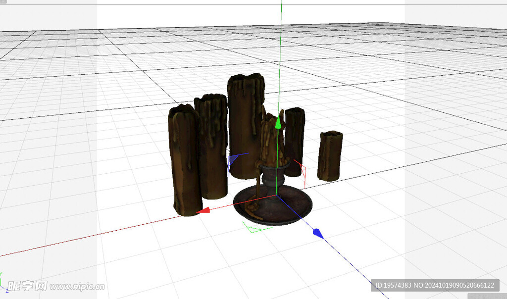 C4D模型 蜡烛