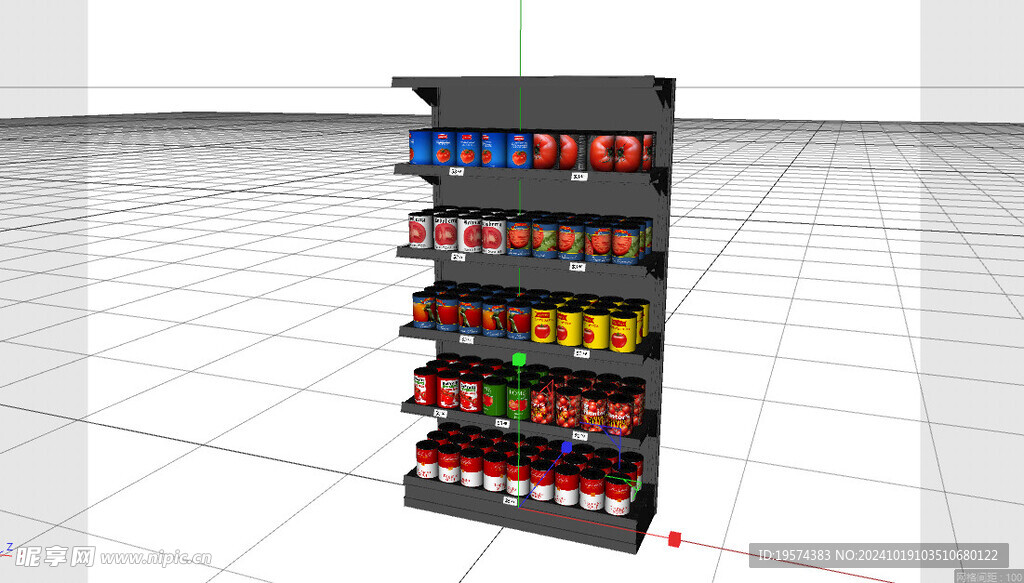 C4D模型 货架