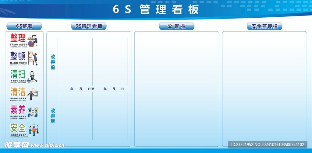 6S管理看板