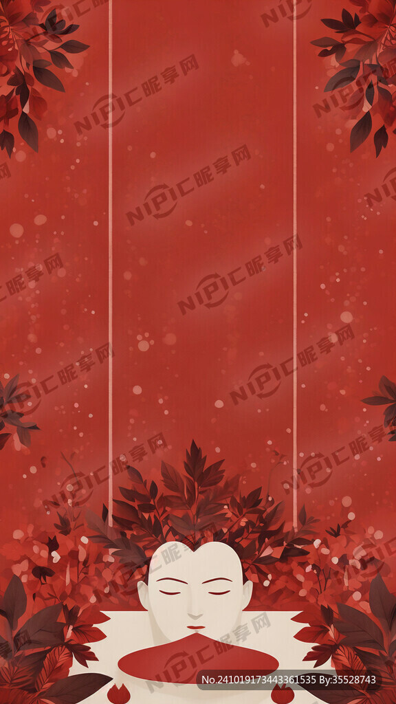红色非商高级简约背景