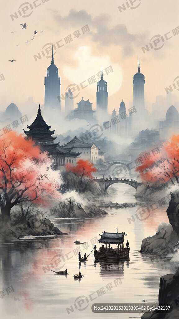 天津 旅游 风景 四季 元素