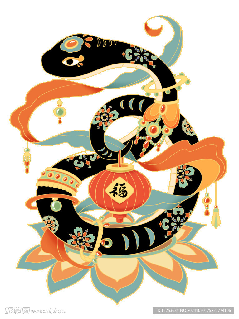 敦煌风蛇年IP元素系列
