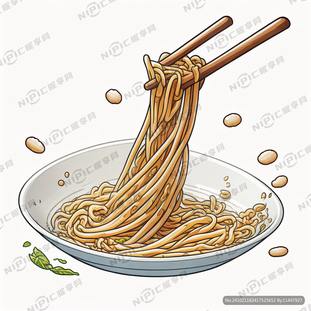 面条的卡通画面