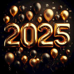 2025金色艺术字