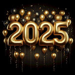 2025金色艺术字