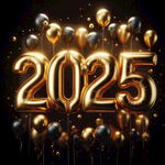 2025金色艺术字