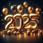 2025金色艺术字
