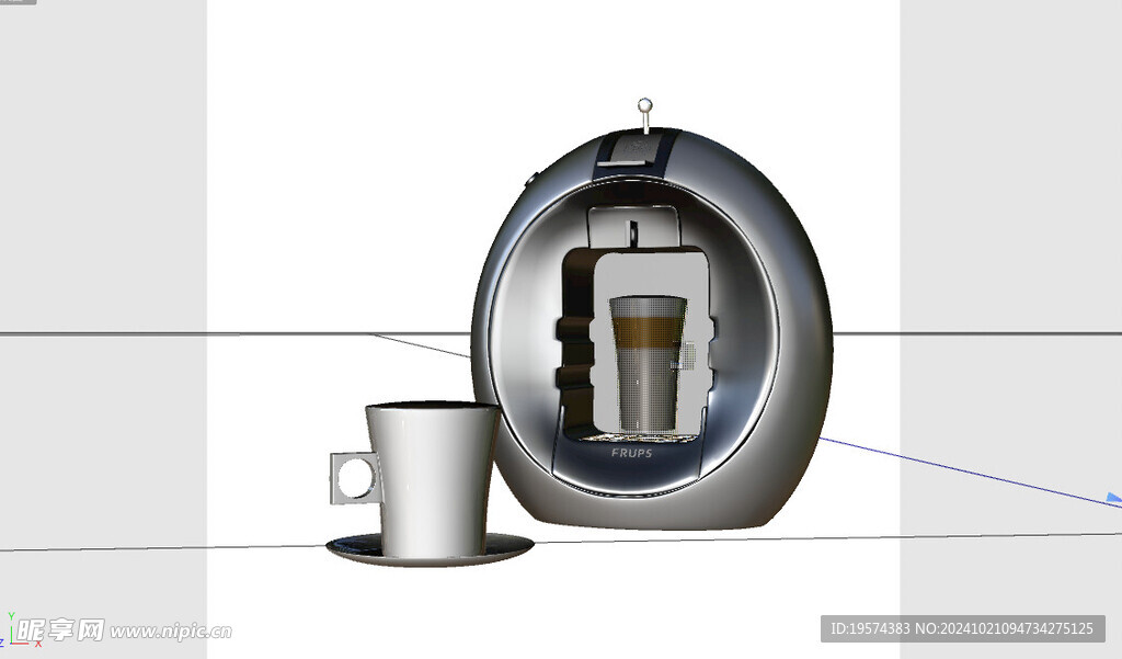 C4D模型 咖啡机