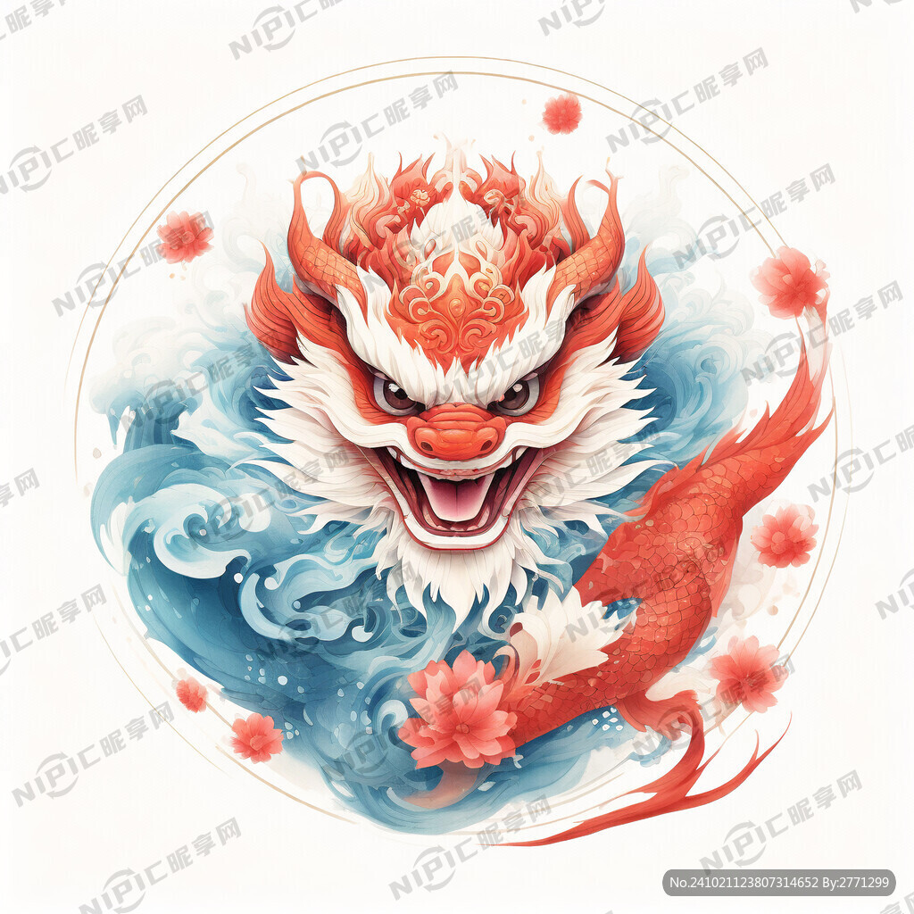 国潮风 龙 舞狮 年年有余