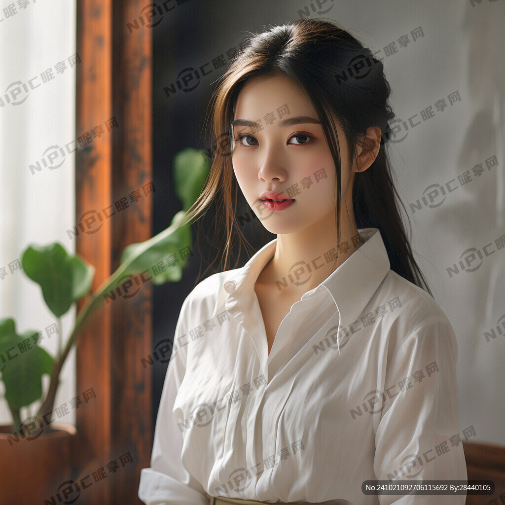 少女 白色衬衣 旅游 超清