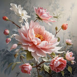 法国油画 花朵