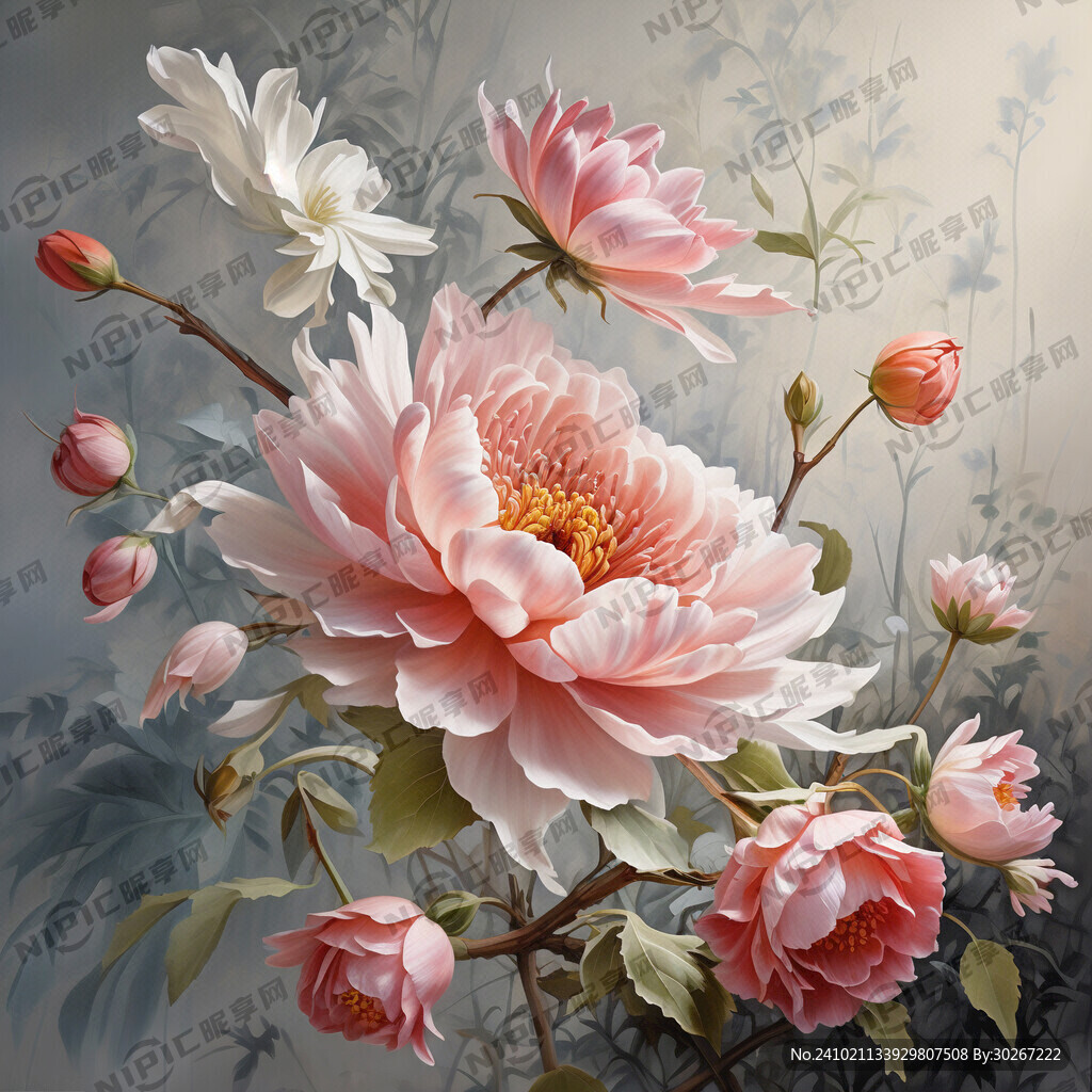 法国油画 花朵