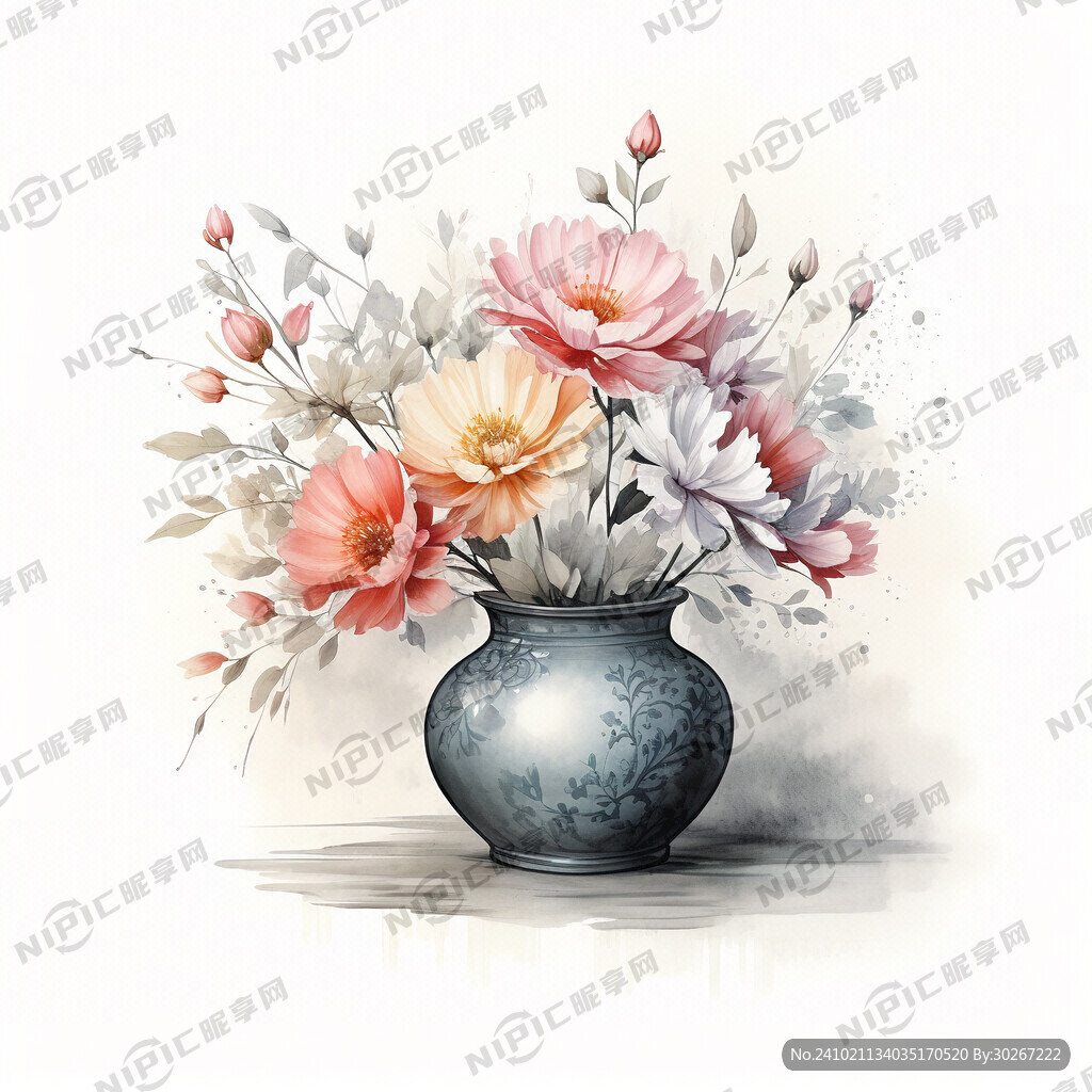 法国油画 花朵
