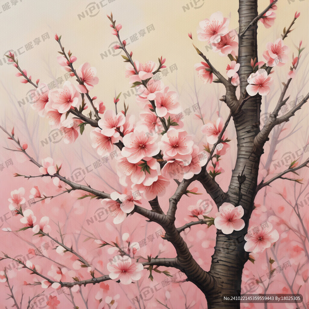 平涂桃花