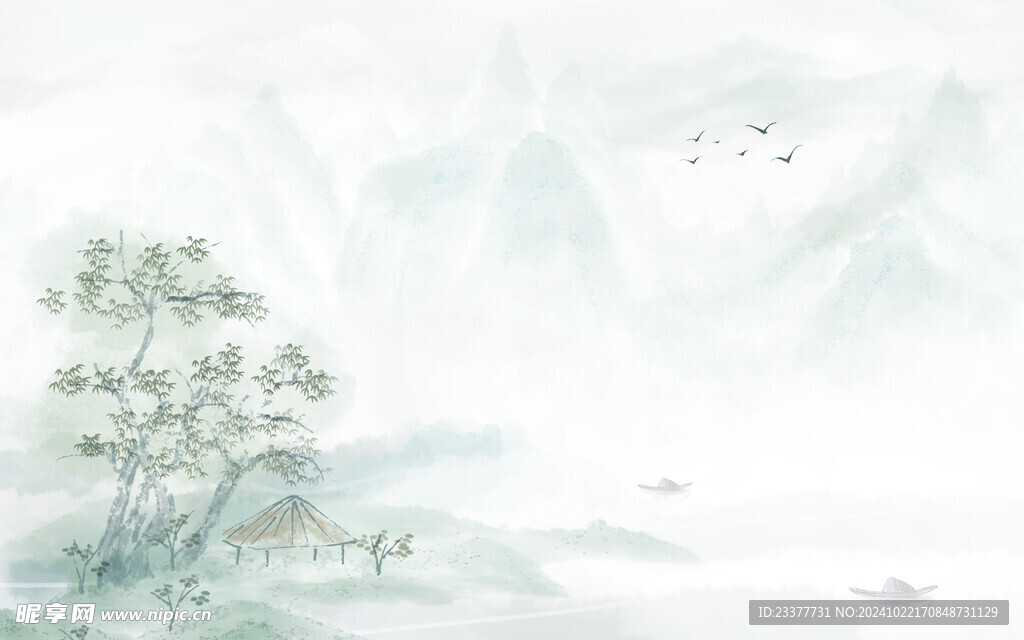 水墨山水画