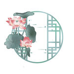 免扣荷花素材 