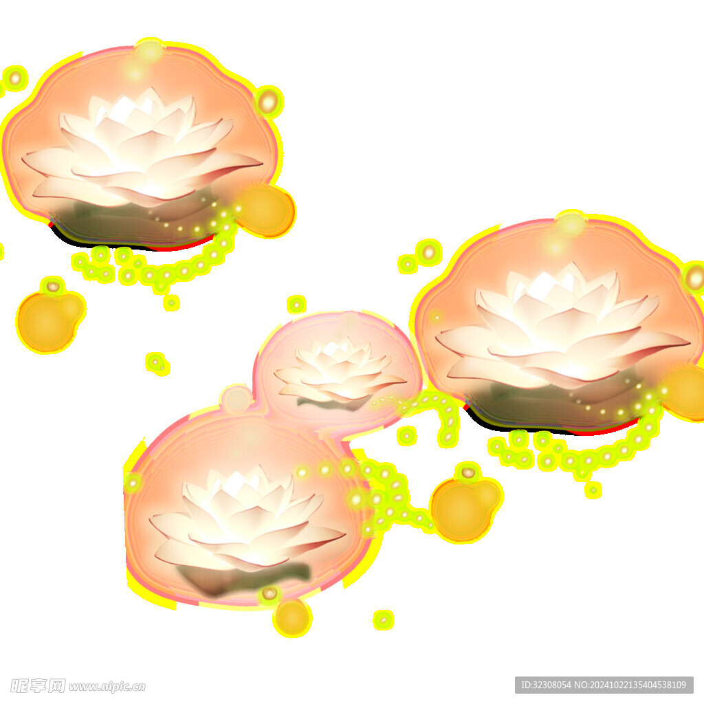 免扣荷花素材  