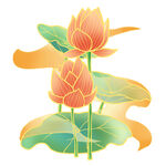 免扣荷花素材  