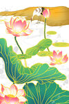免扣荷花素材 