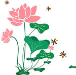 免扣荷花素材  