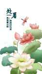 免扣荷花素材 