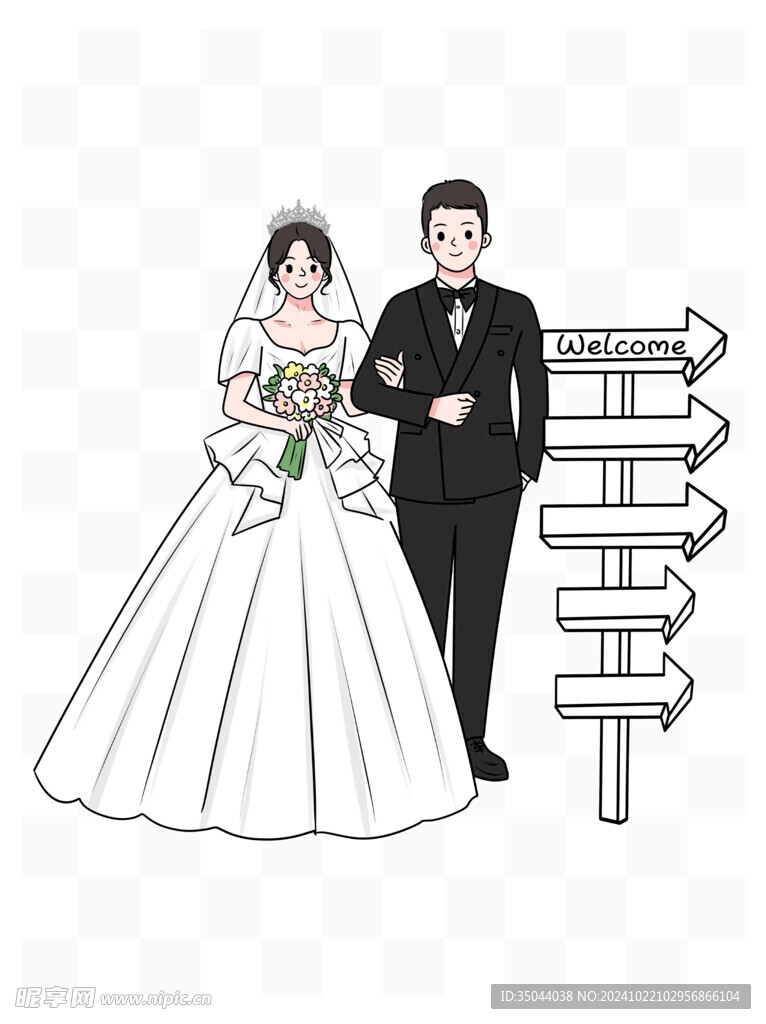 婚礼人形立牌