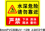 水深危险请勿靠近警示标牌