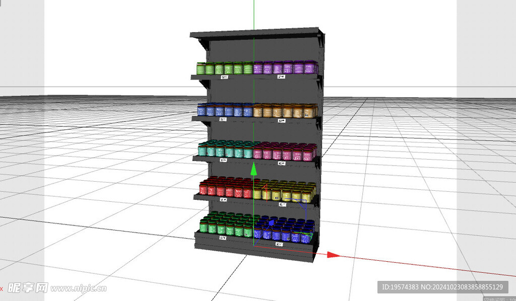 C4D模型 货架