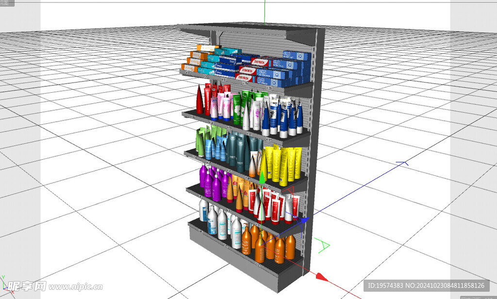 C4D模型 货架