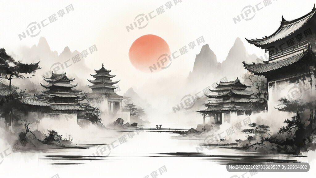白描 中国辽金古建筑