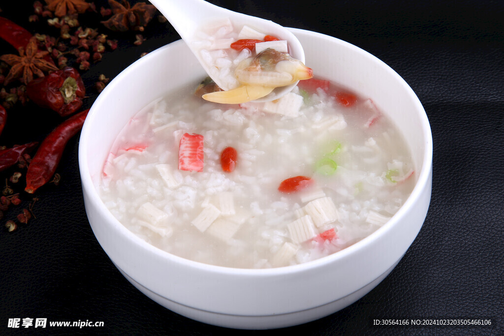 海鲜粥美食