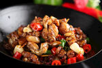 辣椒炒肉美食
