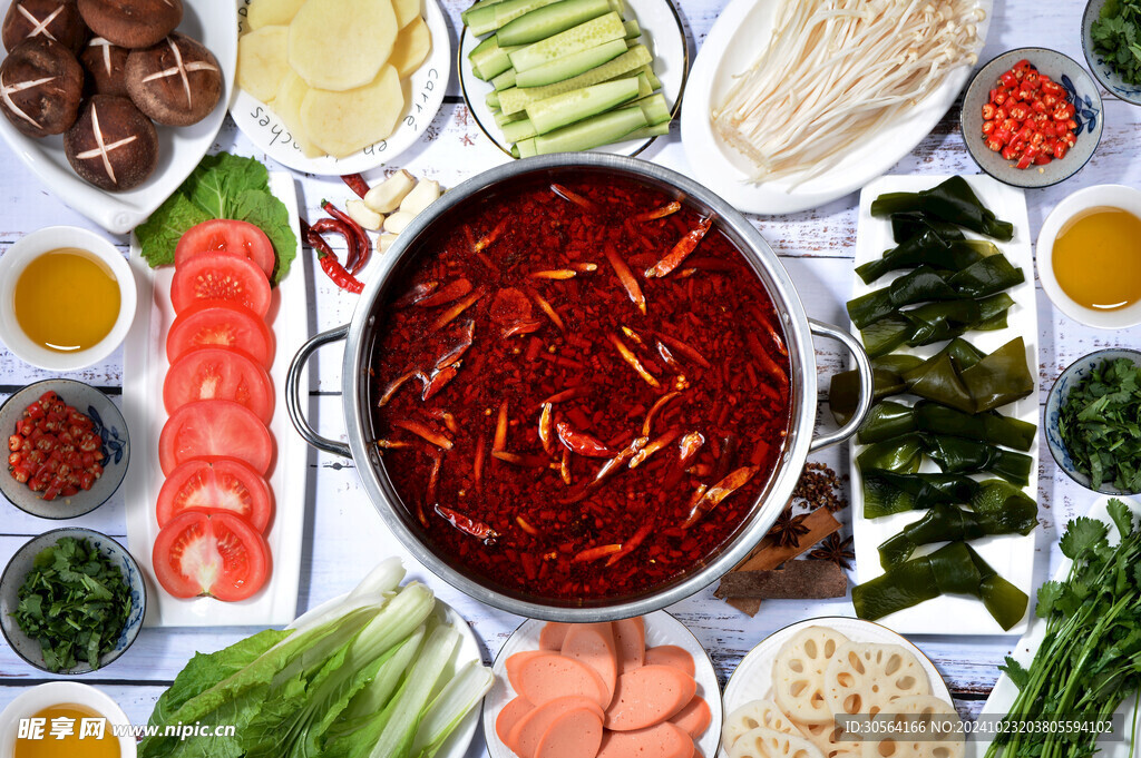 麻辣火锅美食