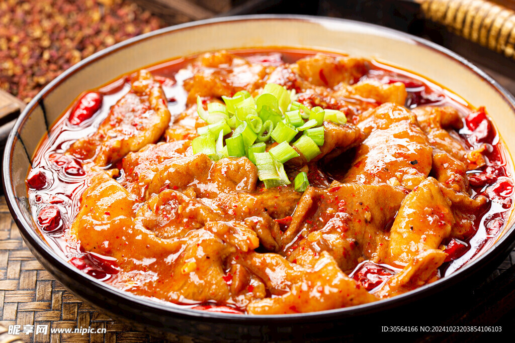 麻辣肉片美食