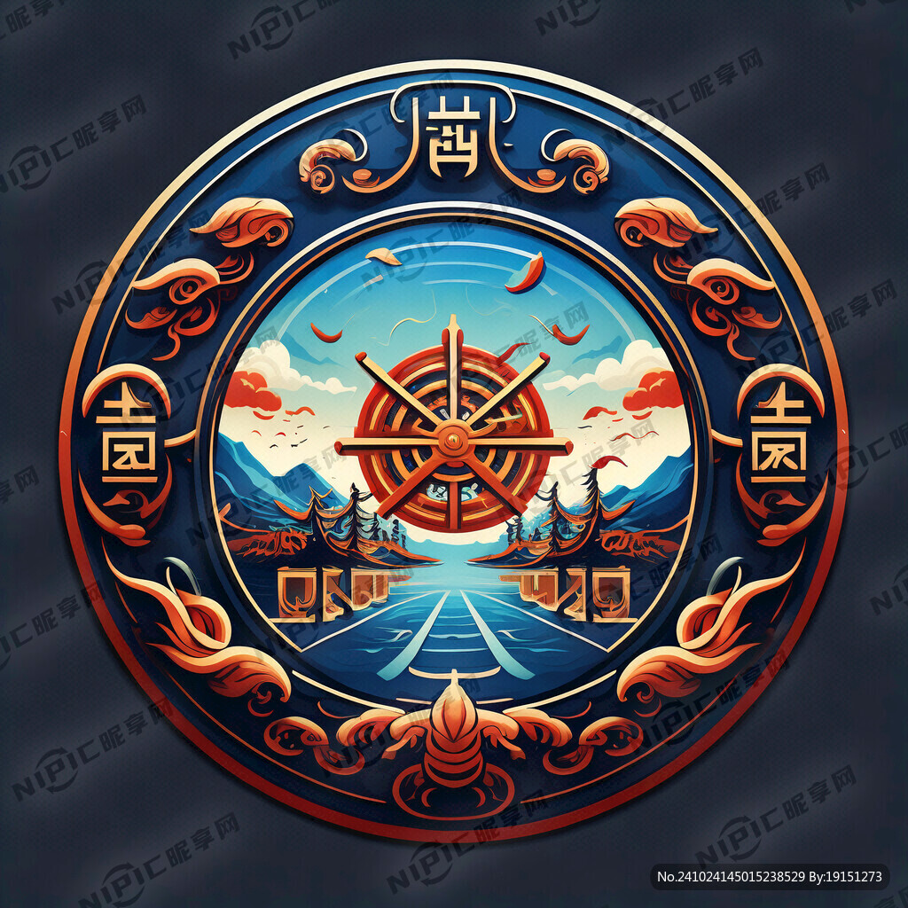 平安义巡圆形标志