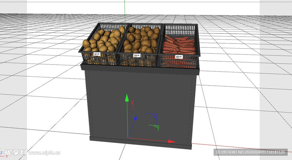 C4D模型 货架