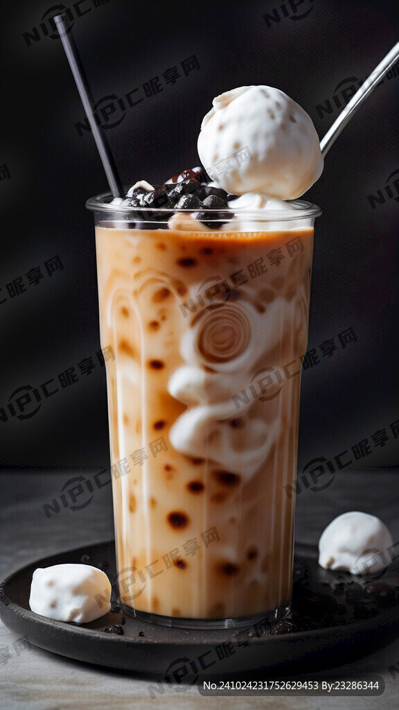 芋泥黑糖珍珠奶茶 芋泥波波奶茶