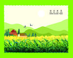 彩色玉米地