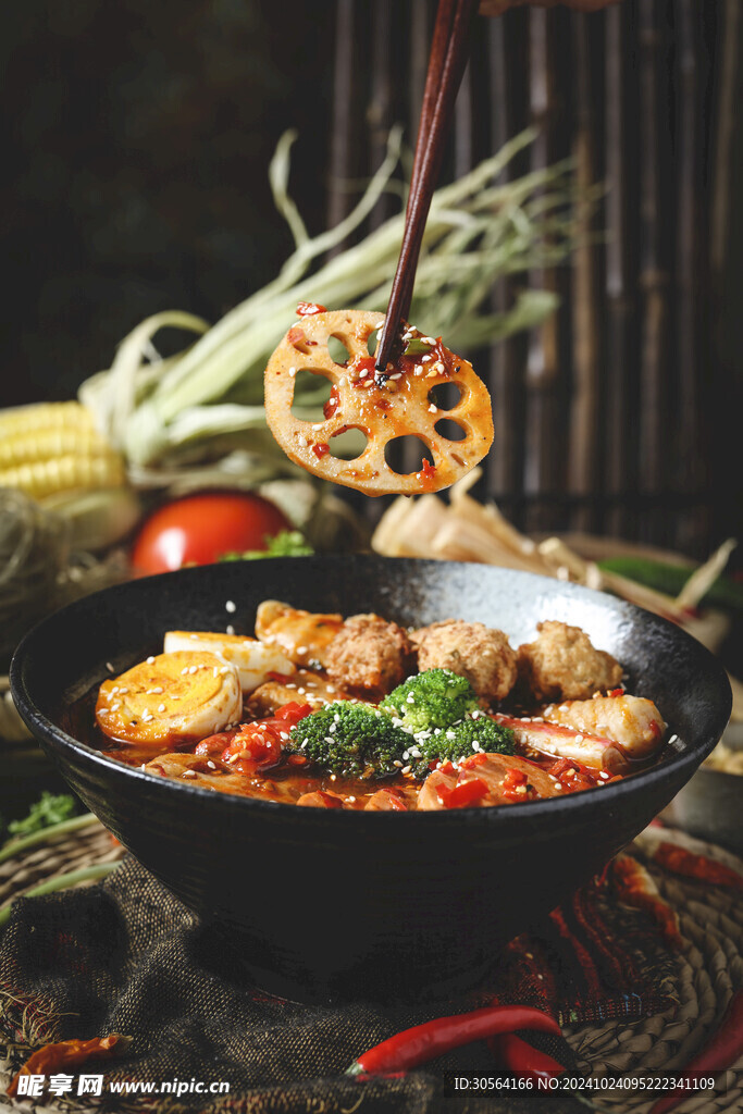 麻辣小火锅美食