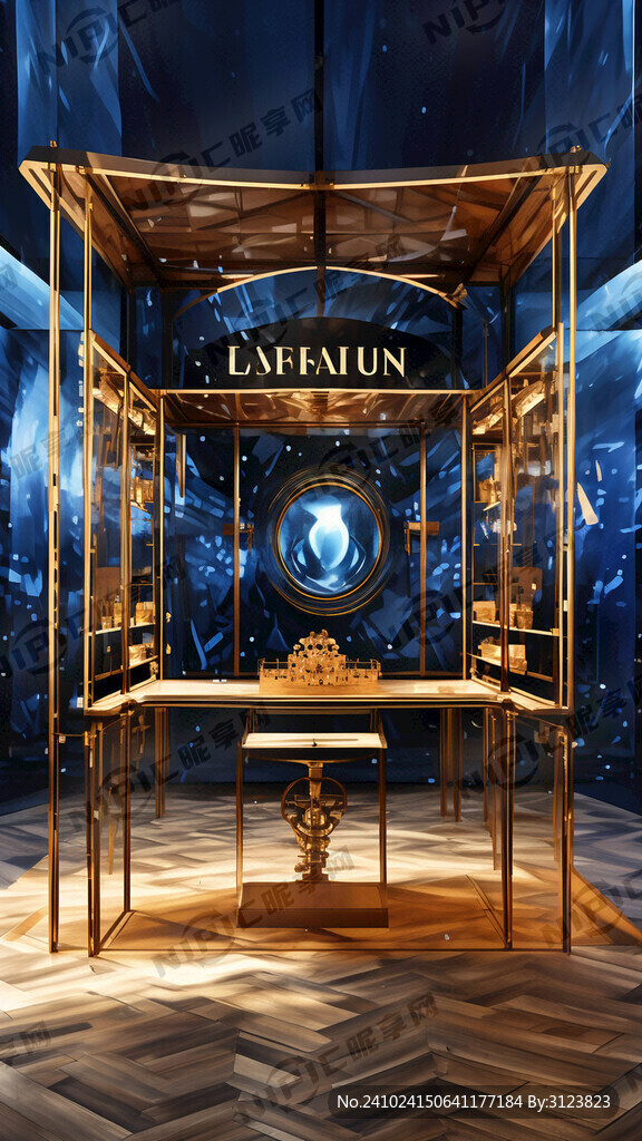 纪梵希展柜直播3D背景