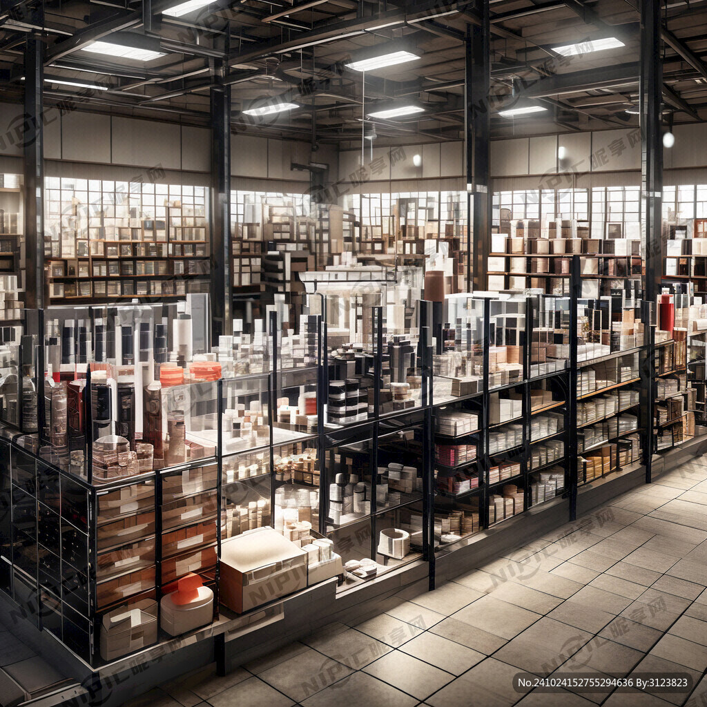 化妆品仓库实景图