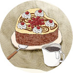 美食甜品圆形挂画装饰画