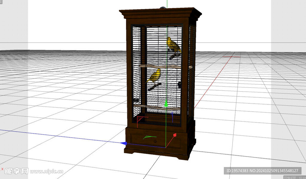 C4D模型 鸟笼