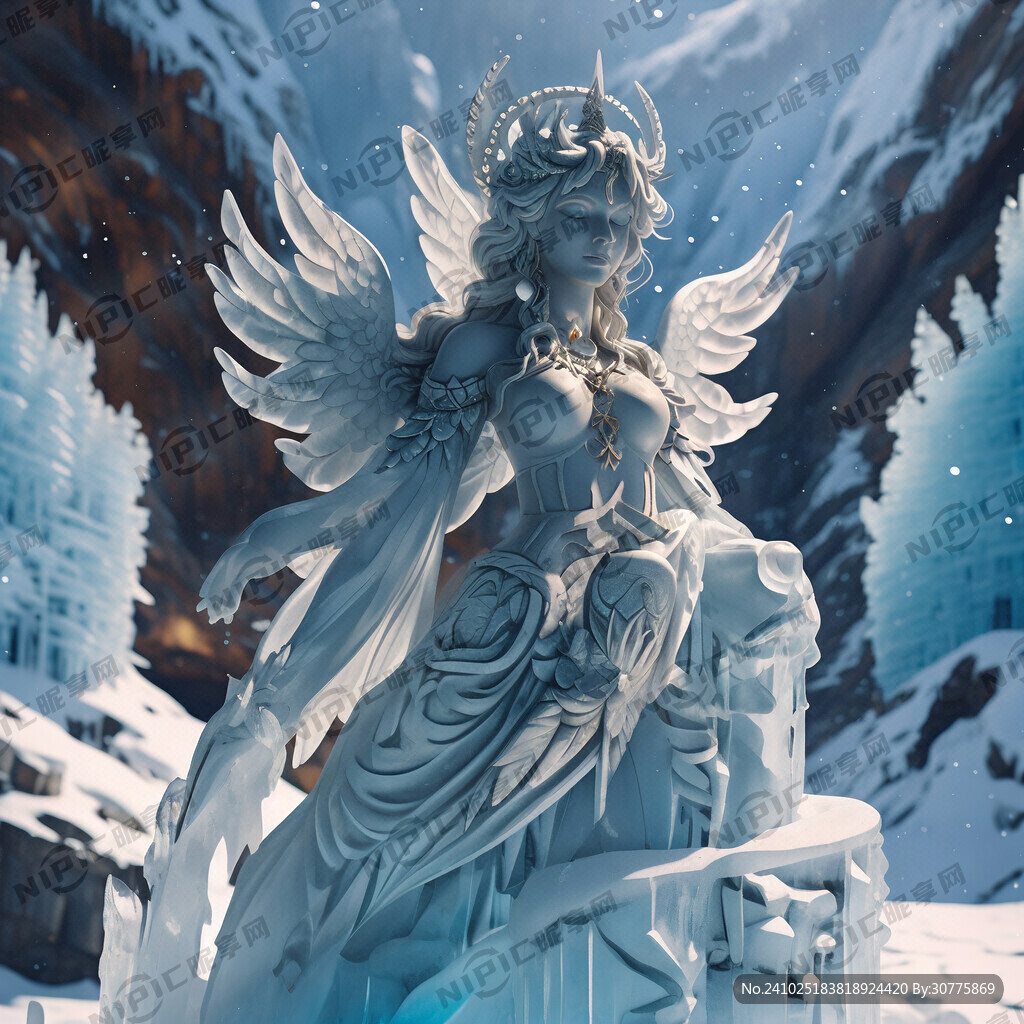 雪山女神冰雕