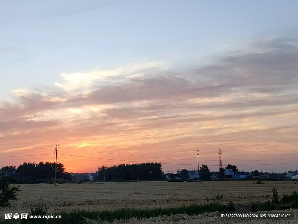 夕阳田野