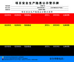 项目安全隐患公示警示牌