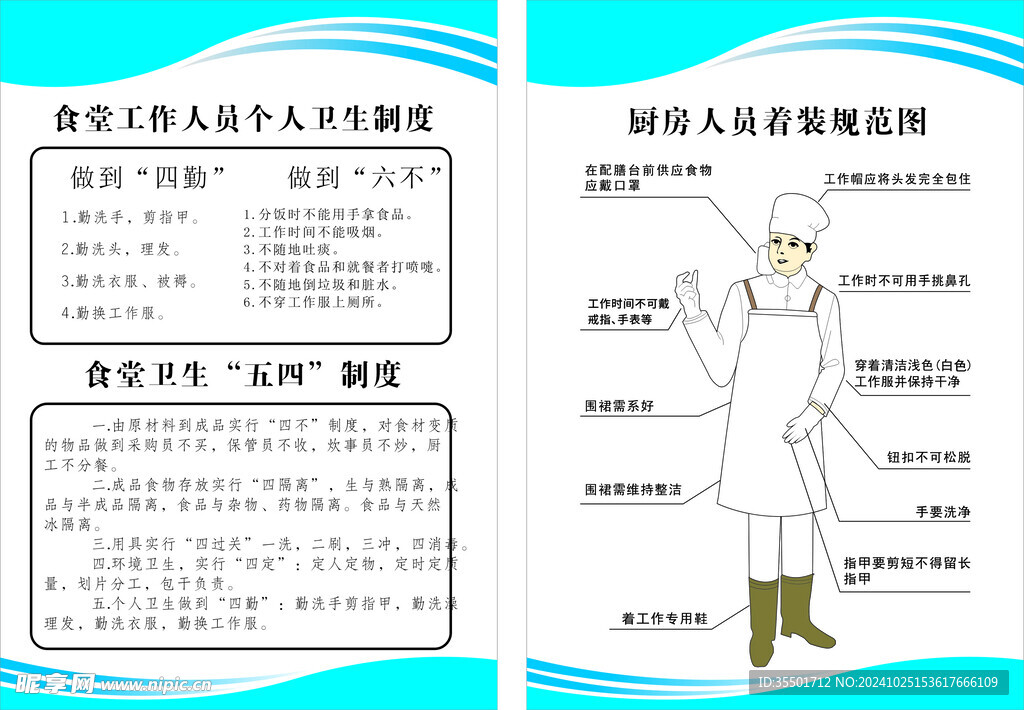 食品安全人员着装规范