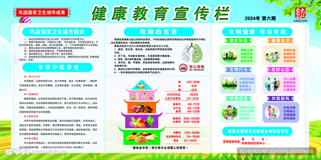 健康教育宣传栏第六期